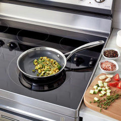 8.00 inch, Stainless Steel, Ceramic Hybrid Nonstick Frying Pan