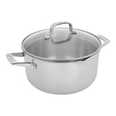 Dutch Oven with Glass Lid, 6 qt, Stainless Steel