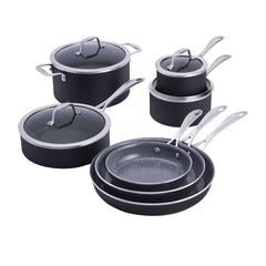 11 pc, Aluminum, Ceramic Nonstick Cookware Set