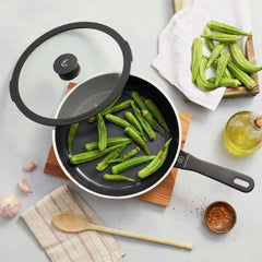 3.9 qt, Aluminum, Ceramic Nonstick Saute Pan With Lid
