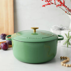 7.5 qt, Round, Dutch Oven, Green