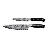 2 pc, Damascus Steel Chef and Paring Knife Set