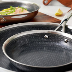2 pc, Stainless Steel, Ceramic Hybrid Nonstick Frying Pan Set