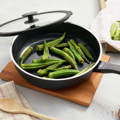 3.9 qt, Aluminum, Ceramic Nonstick Saute Pan With Lid