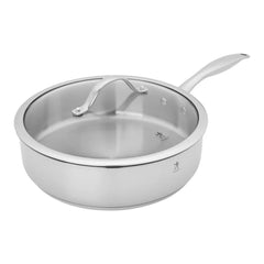 5.75 qt, Stainless Steel, Saute Pan And Deep Fryer With Lid