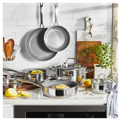 10 pc, Stainless Steel, Ceramic Nonstick Cookware Set