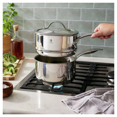 2.5 qt, Stainless Steel, Steamer And Sauce Pan With Lid