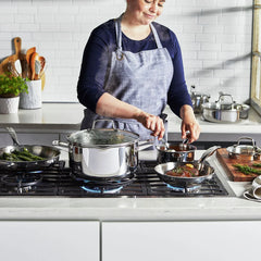 Cookware Set, 10-pc, Stainless Steel