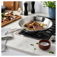 12.00 inch, Stainless Steel, Frying Pan