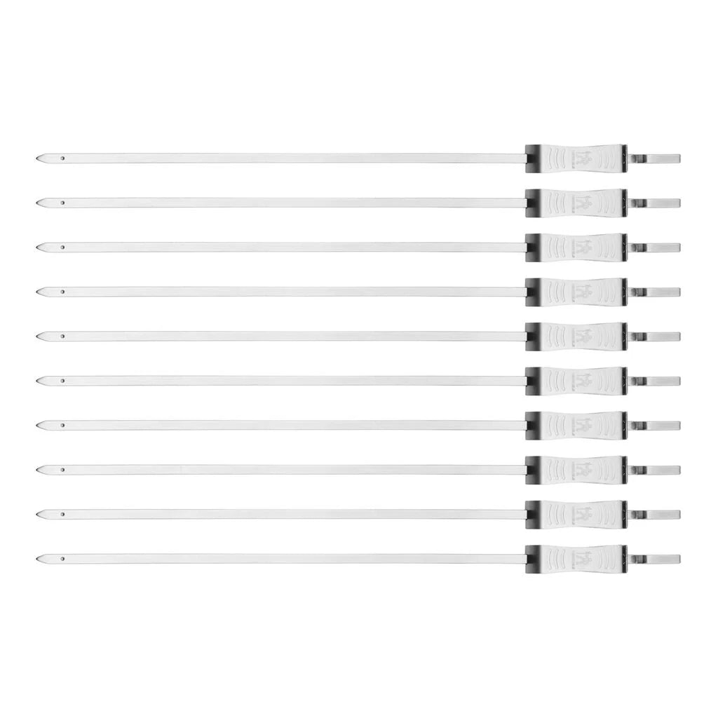 10 pc, Stainless Steel Barbecue Skewers Set