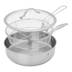 5.75 qt, Stainless Steel, Saute Pan And Deep Fryer With Lid