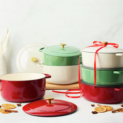 7.5 qt, Round, Dutch Oven, Red