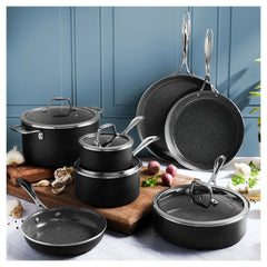 11 pc, Aluminum, Ceramic Nonstick Cookware Set