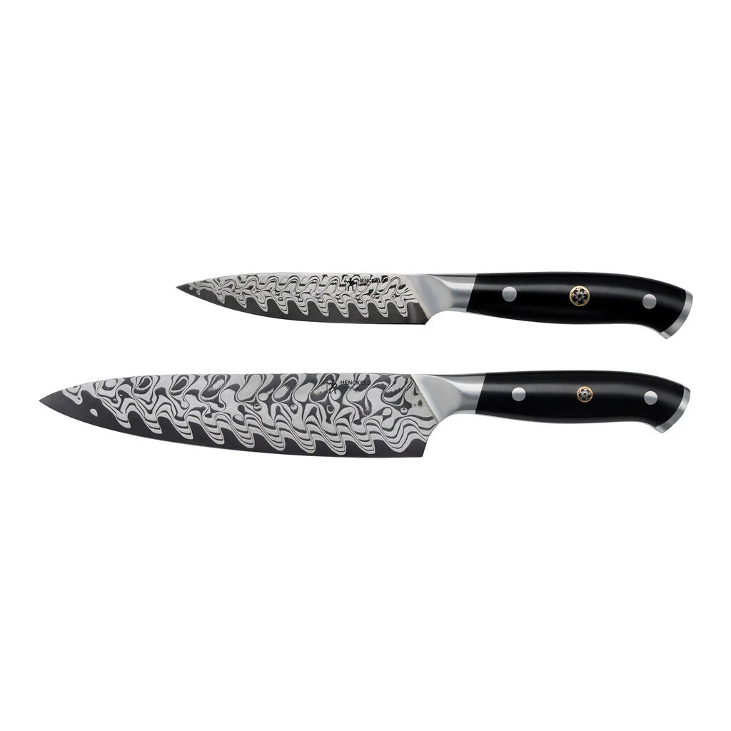 2 pc, Damascus Steel Chef and Paring Knife Set