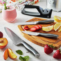 4 pc, Chef Knife Starter Set w/Sharpener