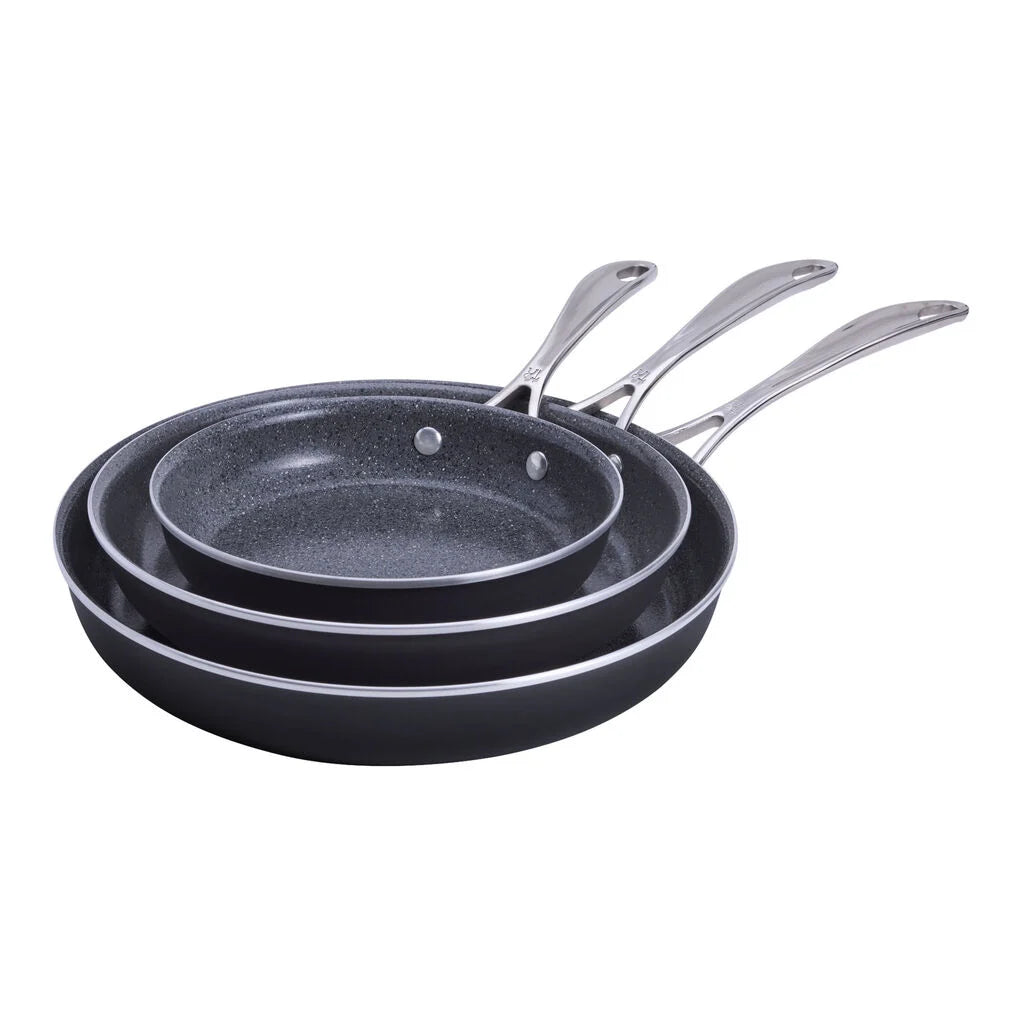 3 pc, Aluminum, Ceramic Nonstick Frying Pan Set