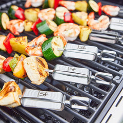10 pc, Stainless Steel Barbecue Skewers Set