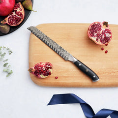 8.00 inch, Damascus Steel Bread Knife