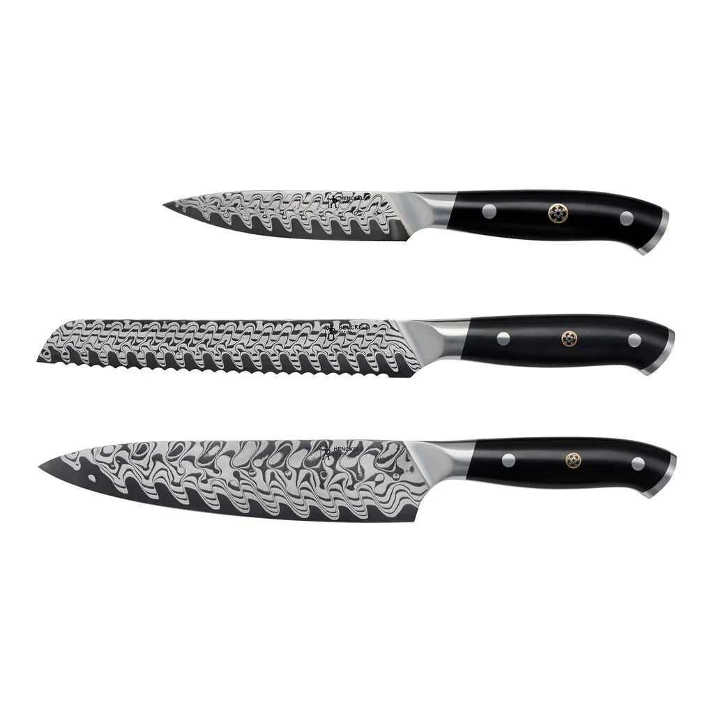 3 pc, Damascus Steel Chef Knife Set