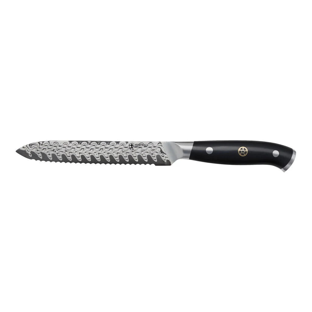 5.00 inch, Damascus Steel Serrated Utility Knife